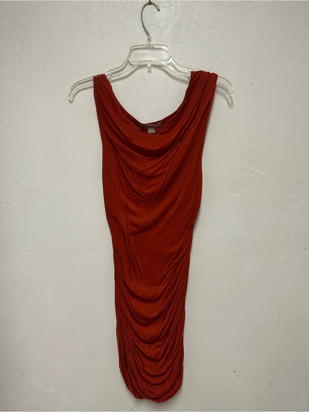 Forever 21 Rust-Red Cowl Neck Sleeveless Midi Dress